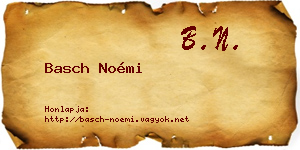 Basch Noémi névjegykártya
